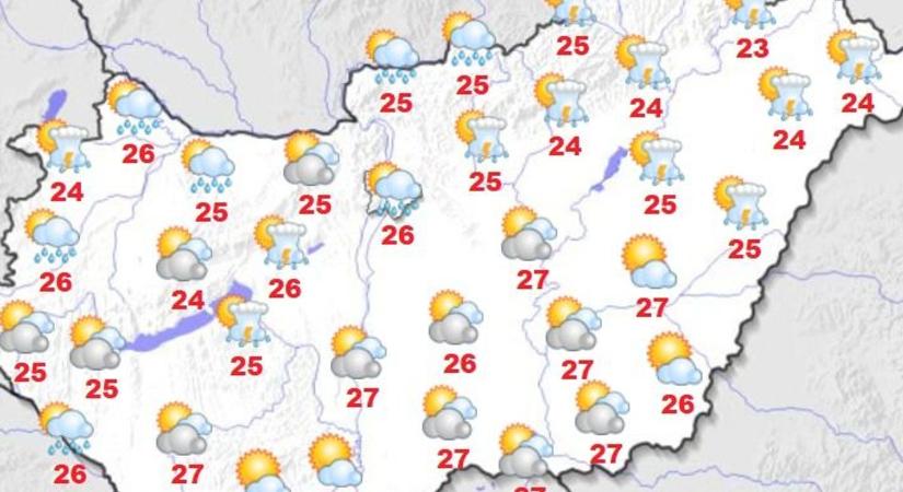 Sok napsütésre számíthatunk gomolyfelhőkkel