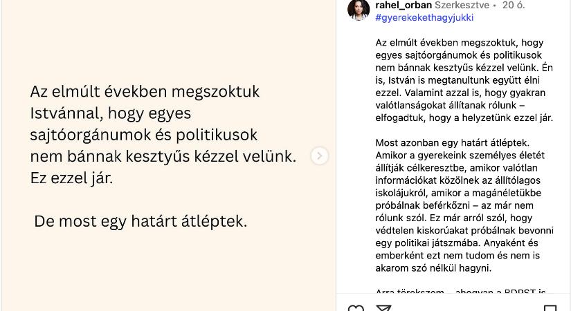 Orbán Ráhel: most egy határt átléptek