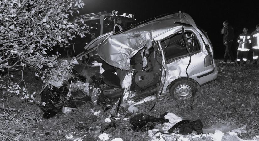 Családi tragédia a 86-os főúton - egy édesapa és egy kétéves gyermek halt meg (galéria)
