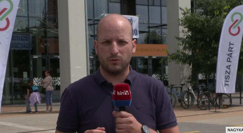 Nem engedték be a HírTV-t a Tisza párt rendezvényére  videó