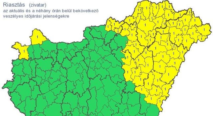 Újabb zivatarcella éri el Szabolcsot – ez kemény lesz, nem árt felkészülni!