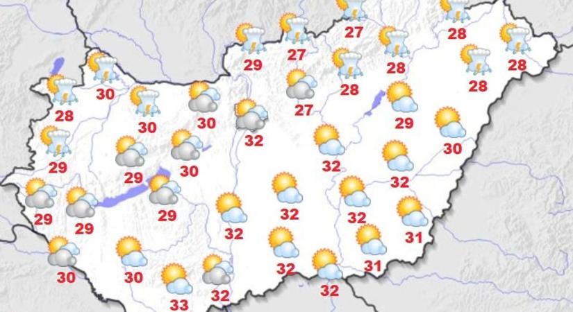 Derűs időnk lesz, gomolyfelhőkkel tarkítva.