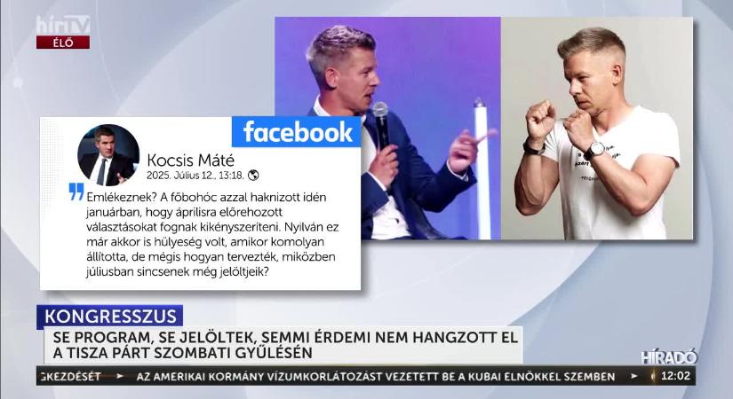 Se program, se jelöltek, semmi érdemi nem hangzott el a Tisza Párt szombati kongresszusán  videó