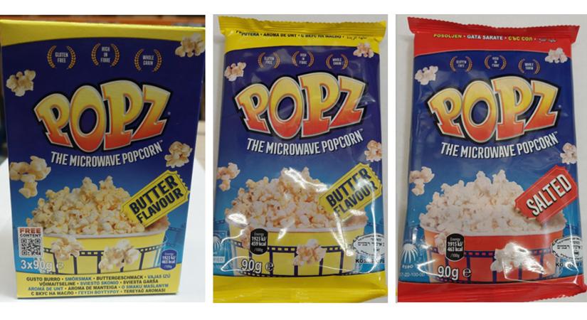 Popcornt hívtak vissza a forgalomból nem megfelelő vegyi anyag tartalmú csomagolóanyaga miatt