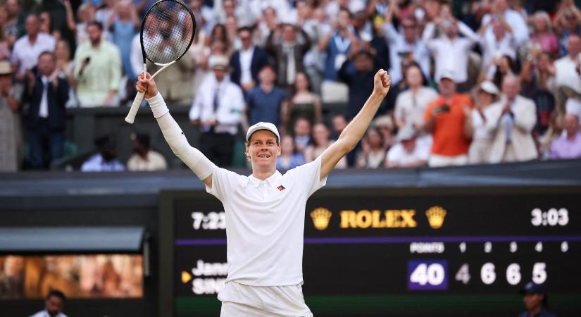 Sinner visszavágott Alcaraznak és megnyerte a wimbledoni döntőt
