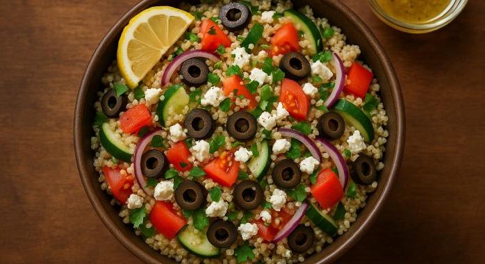 Mediterrán Quinoa Saláta
