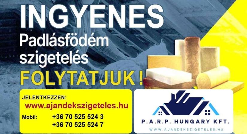Ingyenes padlásfödém szigetelés! Folytatjuk!