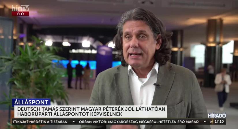 Deutsch Tamás: Jól látható, hogy Magyar Péter egy erőszakos és háborúpárti álláspontot képvisel  videó