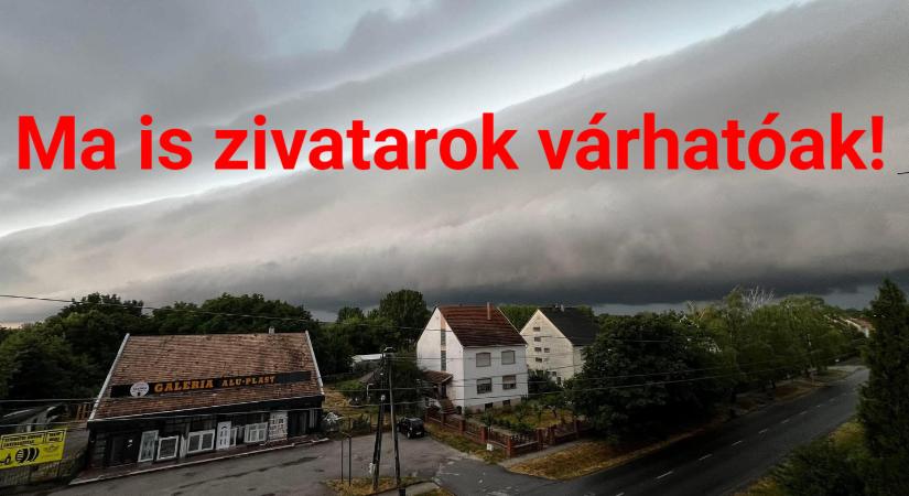 Ma is zivatarok várhatóak!
