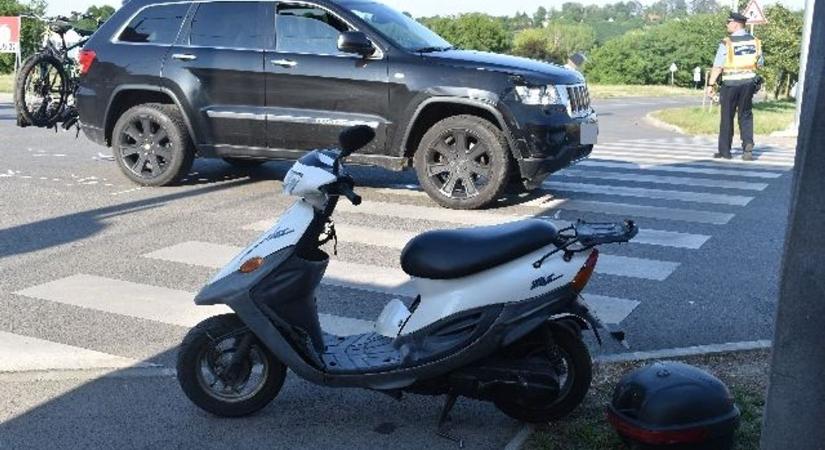 Megsérült egy motoros a Forberger utca és a Rákóczi utca találkozásánál