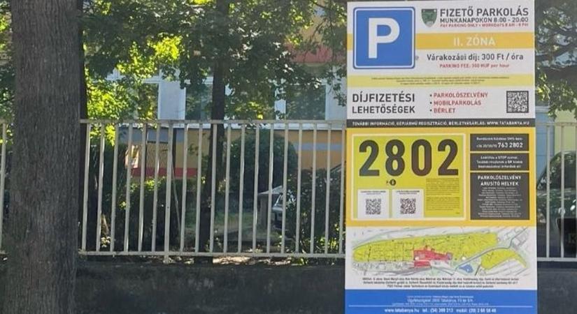 Tatabányai parkolás: ott is fizetős, ahol a behajtás engedélyhez kötött