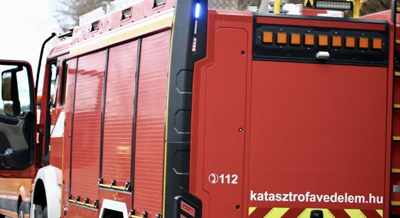 Teljesen kiégett egy kisteherautó a 86-os főúton, a sofőr még időben el tudta hagyni a járművet