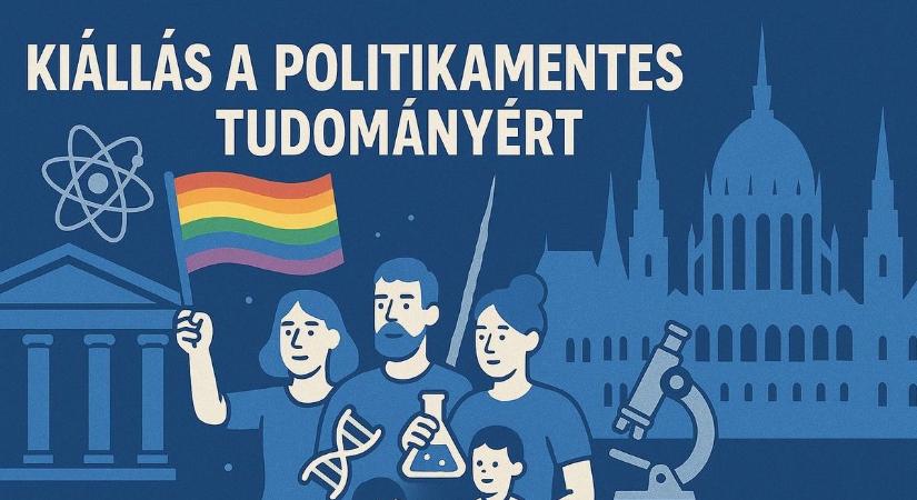 A hét vicce: LMBTQ-zászlót lengetve tüntetnek a „politikamentes tudományért” a Pázmányon