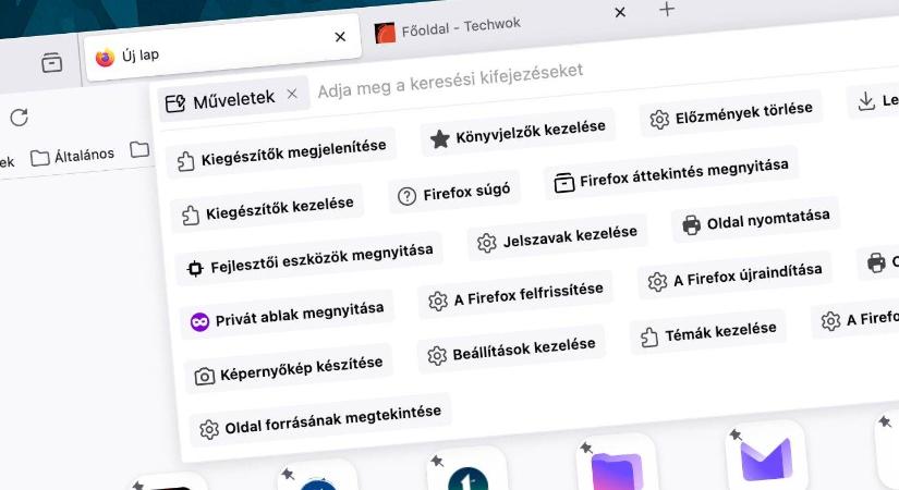 Újdonság: Firefox funkciók sokkal gyorsabb elérése és extra kényelmi lehetőségek