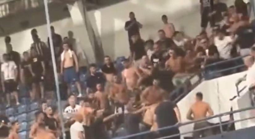 Egymást verték a montenegrói drukkerek a BL-selejtezőn