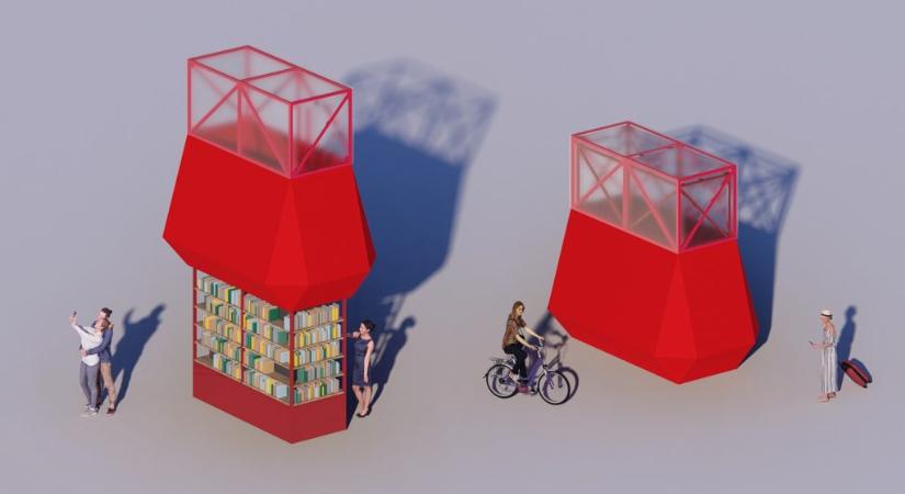 Ötletes könyvpavilon születhet a Széll Kálmán téren, adományokból építenék fel a Könyvmentők