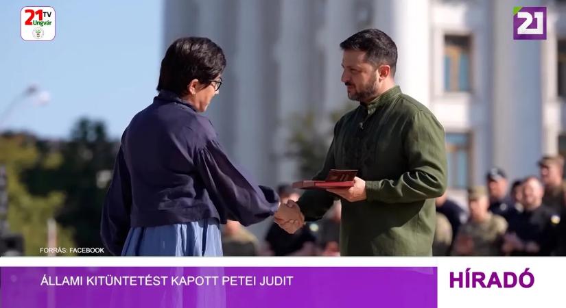 Állami kitüntetést kapott Petei Judit (videó)