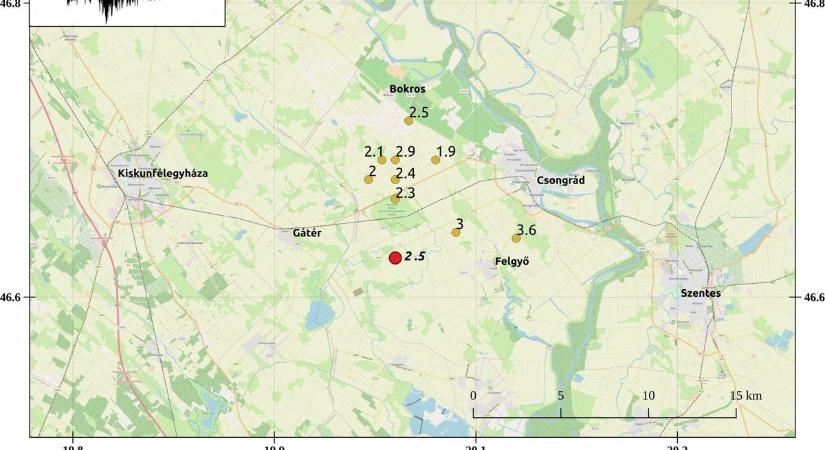 Újabb földrengés rázta meg Csongrád térségét