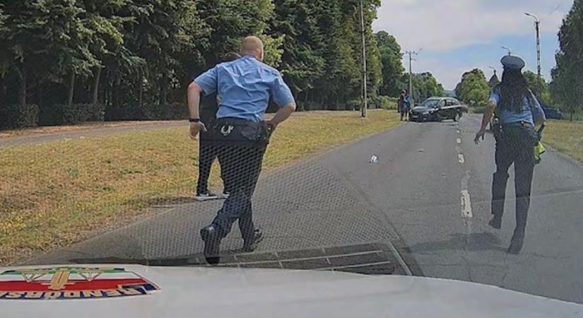 Balesetet szenvedett nő életét mentették meg a harkányi rendőrök