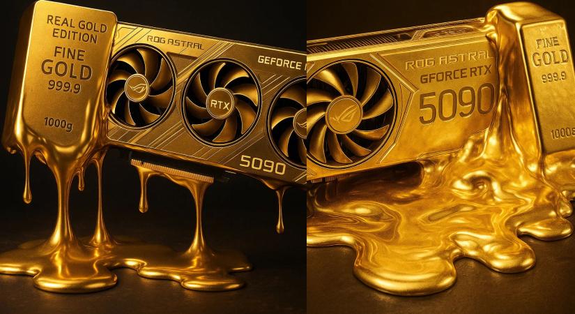 Több kiló arannyal csökkenti az fps/ár arányt az új ROG Astral GeForce RTX 5090 Real Gold Edition