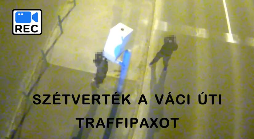 Kalapáccsal verték szét a traffipaxot a Váci úton – 8 milliós kárt okoztak