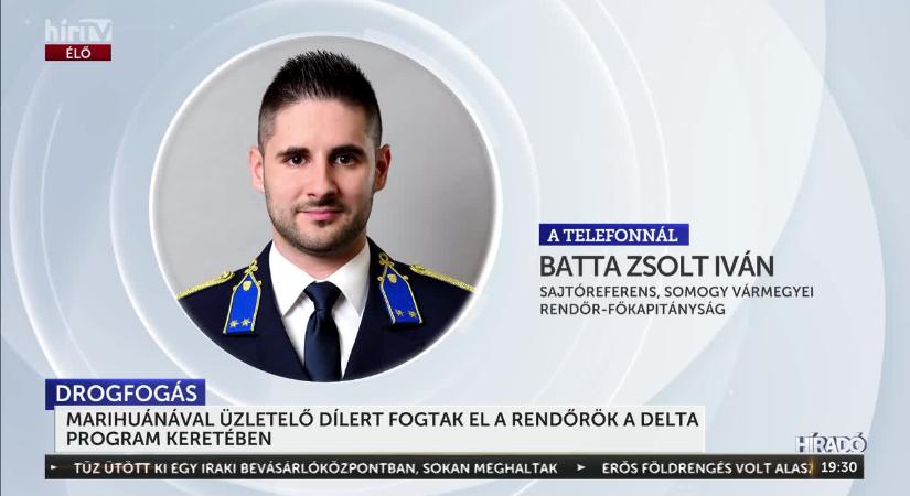 Egy újabb marihuánával üzletelő dílert fogtak el a rendőrök a DELTA program keretében  videó