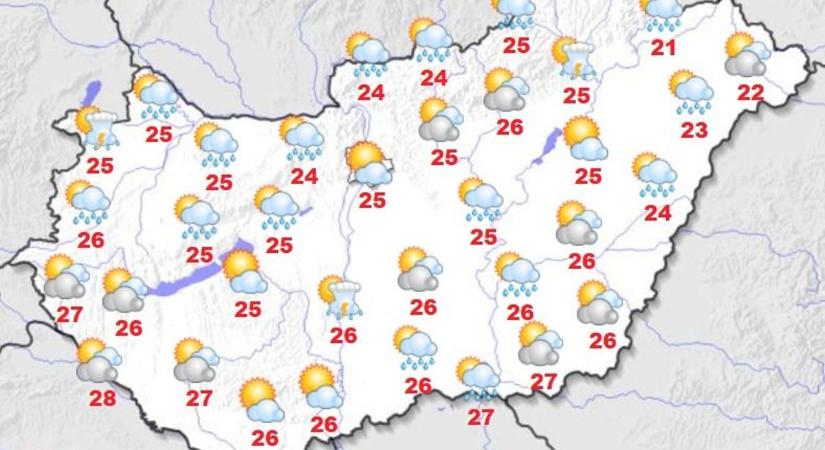 Napos időnk számíthatunk pénteken, gomolyfelhőkkel