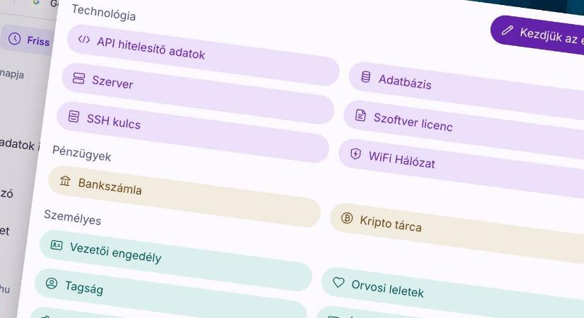 Proton Pass tipp: új adattípusok felvétele egy kattintással, új sablonokkal