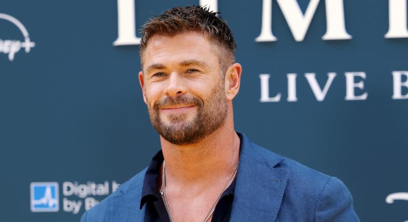 Chris Hemsworth ikerfiaival vett részt új premierjén