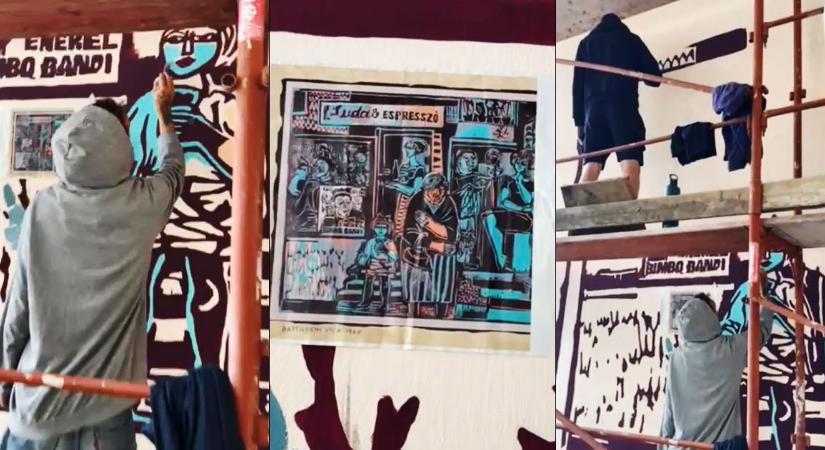 Már készül a legújabb debreceni tűzfalfestmény – videóval