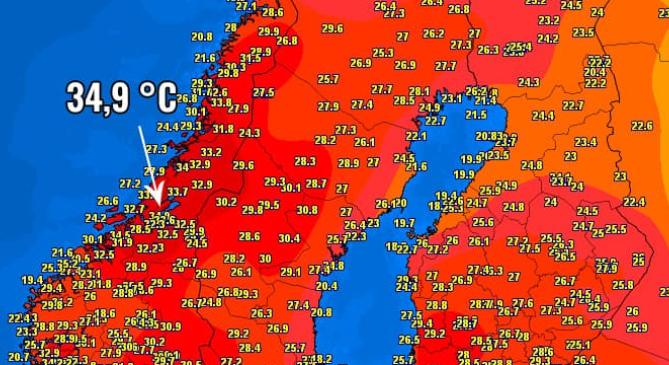 Hőség Skandináviában: közel 35 fokot mértek Norvégiában