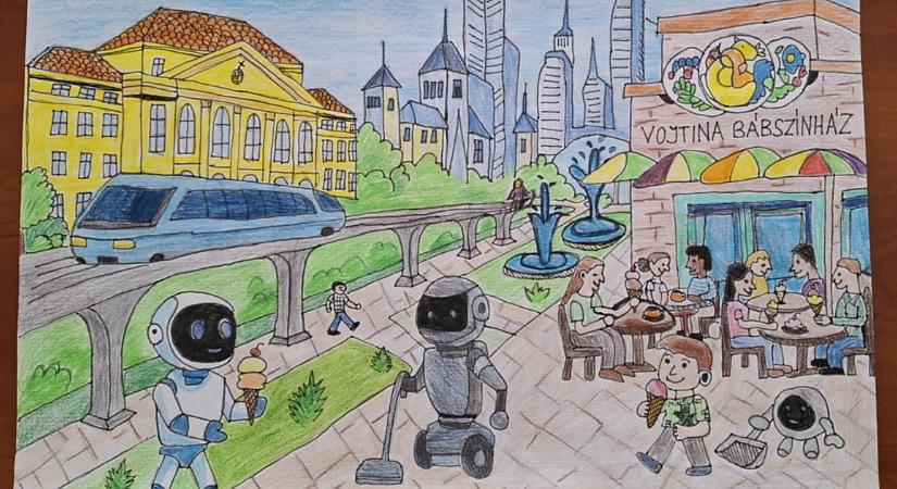 Felhőkarcoló, gyorsvasút és robotok Debrecenben? Jubileumi rajzpályázat győzteseit választották meg – fotókkal