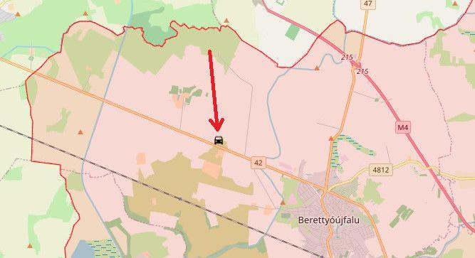 Lesodródott az útról egy autó Berettyóújfalunál