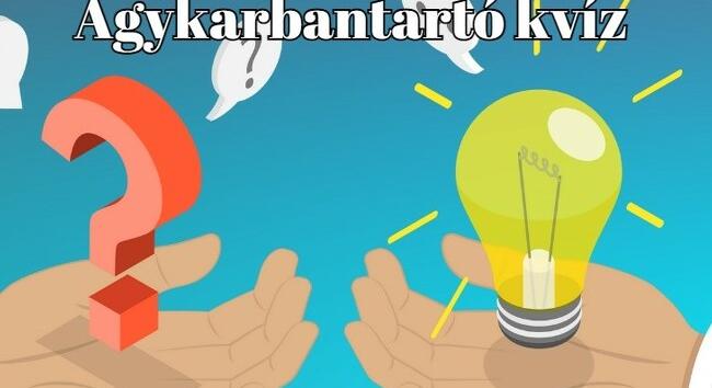 Agykarbantartó kvíz - Büszke lehetsz magadra, ha kérdések felére legalább tudod a jó választ