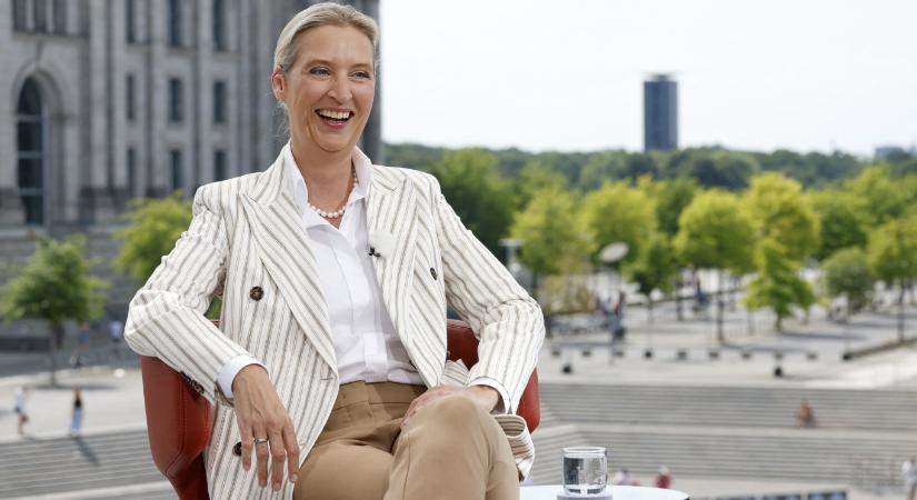 A német köztévé a Spree partján interjúzott Alice Weidellel, de a tüntetők olyan hangos zenét játszottak a háttérben, hogy Weidel néha a riportert sem értette