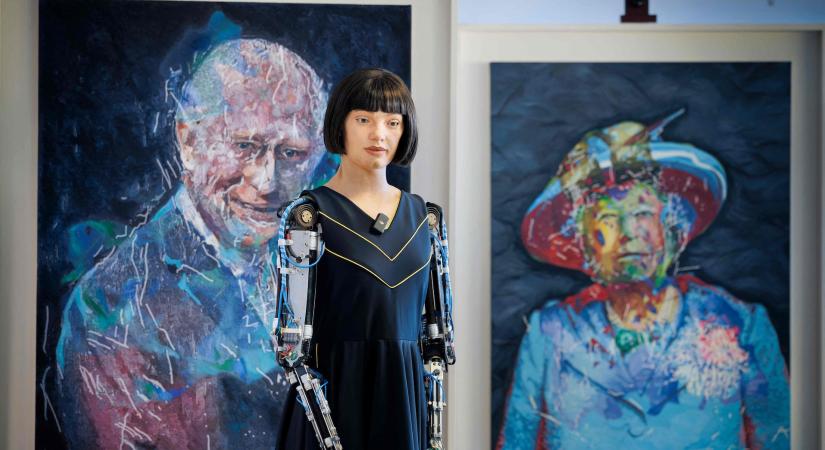 Íme a Károly királyról készült portré, amit egy humanoid robot készített