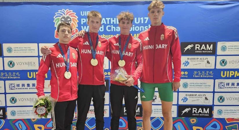 Herczeg Áron világbajnok a magyar csapattal