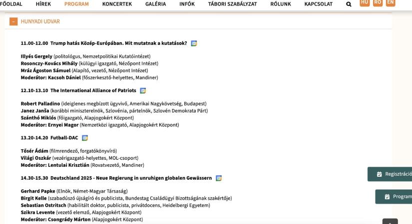 Törölték Palladino tusványosi panelbeszélgetését