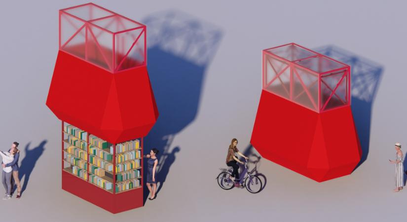 Egy új pavilon a könyvekért – a kultúra piros szekere a Széll Kálmán téren