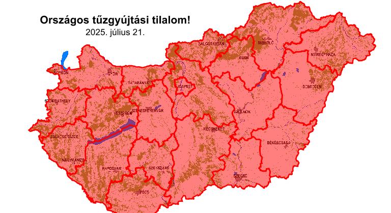 Hétfőtől az egész országra kiterjedő tűzgyújtási tilalom lép életbe
