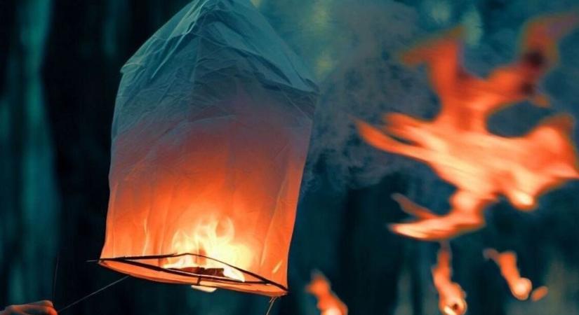Tűzoltók: ezért veszélyes és tilos a kívánságlámpás