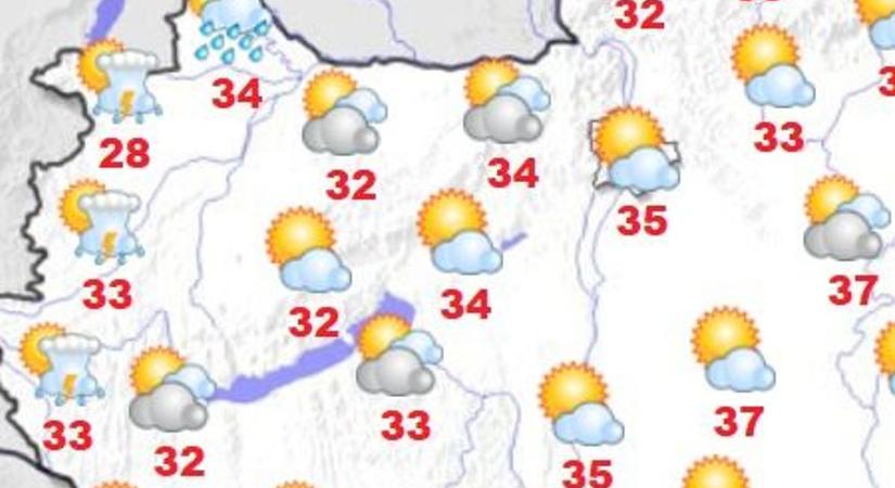 Csütörtökön jön a kánikula csúcsa aztán érkeznek a zivatarok
