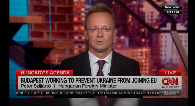 “Nem akarjuk, hogy a magyar adófizetők pénzét Ukrajnába vigyék” – Szijjártó Péter a CNN-en beszélt