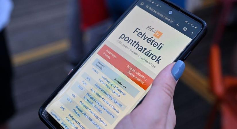 Négyből három hallgató felvételt nyert - a ponthatárok idén magasabbak voltak, mint tavaly