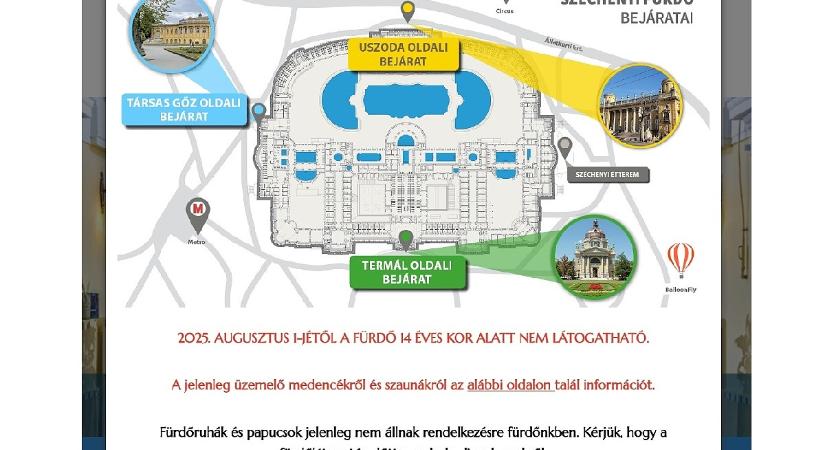 Kitiltották a 14 év alattiakat két híres pesti gyógyfürdőből