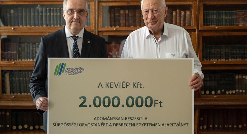 Kétmilliós adomány a debreceni alapítványnak