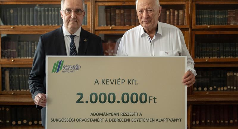 Kétmillió forinttal segíti a sürgősségi ellátást a KEVIÉP Debrecenben
