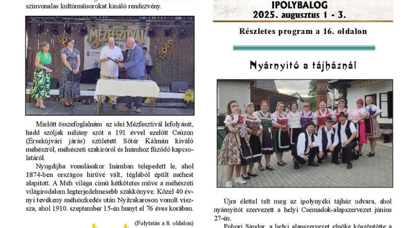 A kelenyei Esterházy-emléktábla avatásáról is olvashatunk a Kürtösben