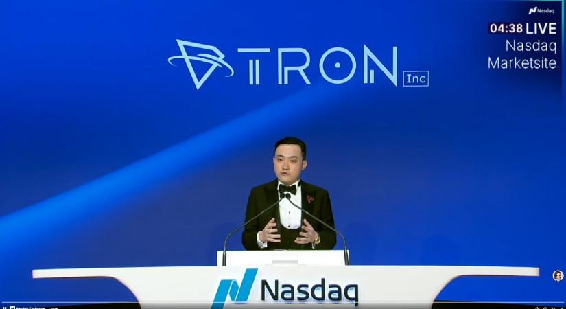 Justin Sun és a Tron megérkezett a Nasdaq-ra – új korszak kezdődhet a kriptovilág számára