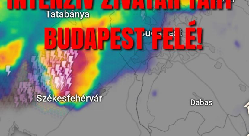Perceken belül erős vihar Budapesten!